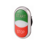 M22-DDL-GR-GB1/GB0 Double Actuator Pushbutton Start/Stop + LED | EATON