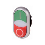 M22-DDLM-GR-X1/X0 Double Actuator Pushbutton I/O + LED | EATON